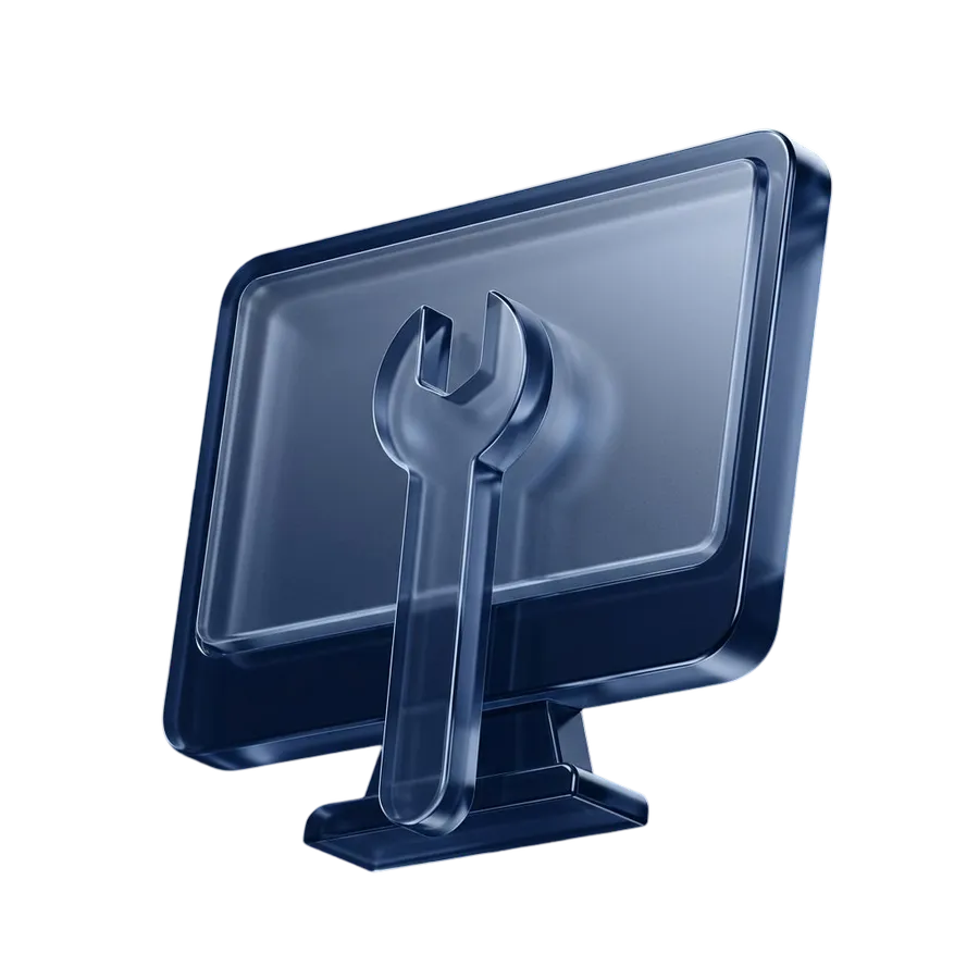 Pflegeleicht: Glas-Monitor mit Werkzeug